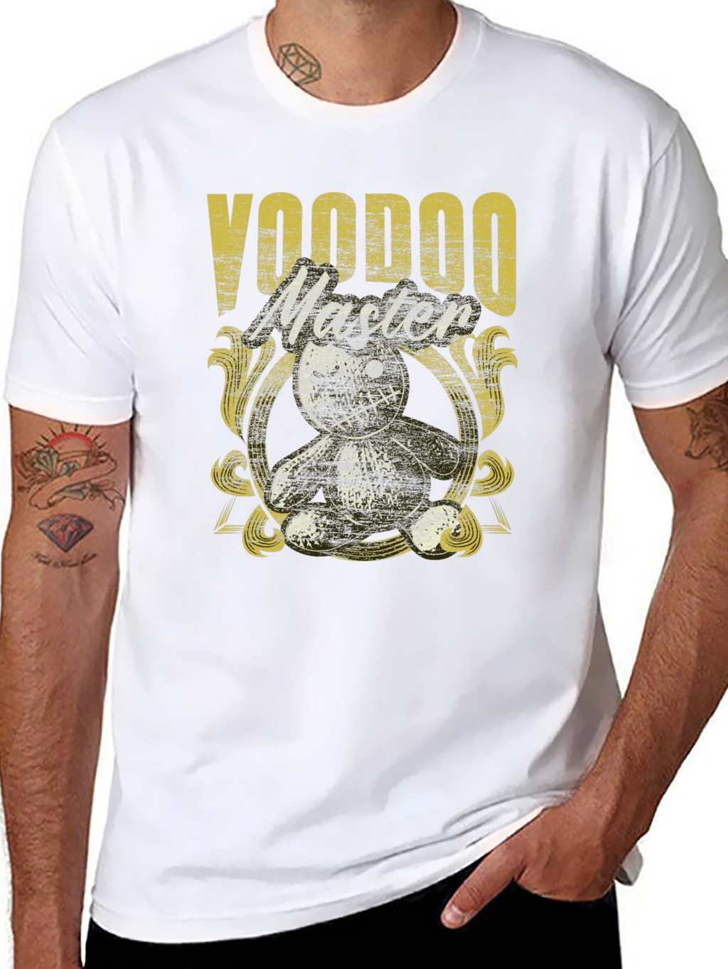Voodoo Master Graphic Tee - Black Cotton T-Shirt