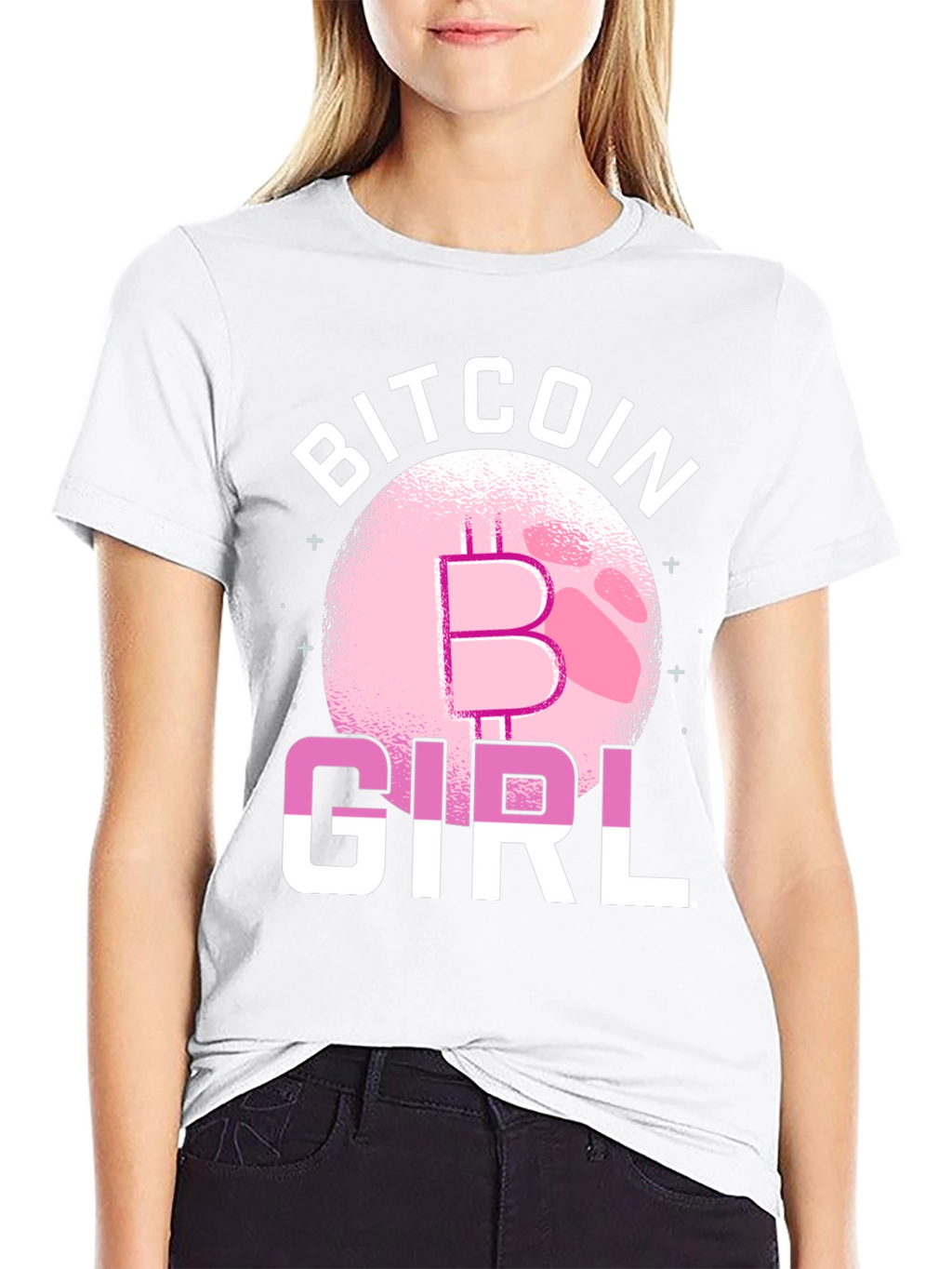Bitcoin Girl Graphic T-Shirt - Crypto Fan Fashion