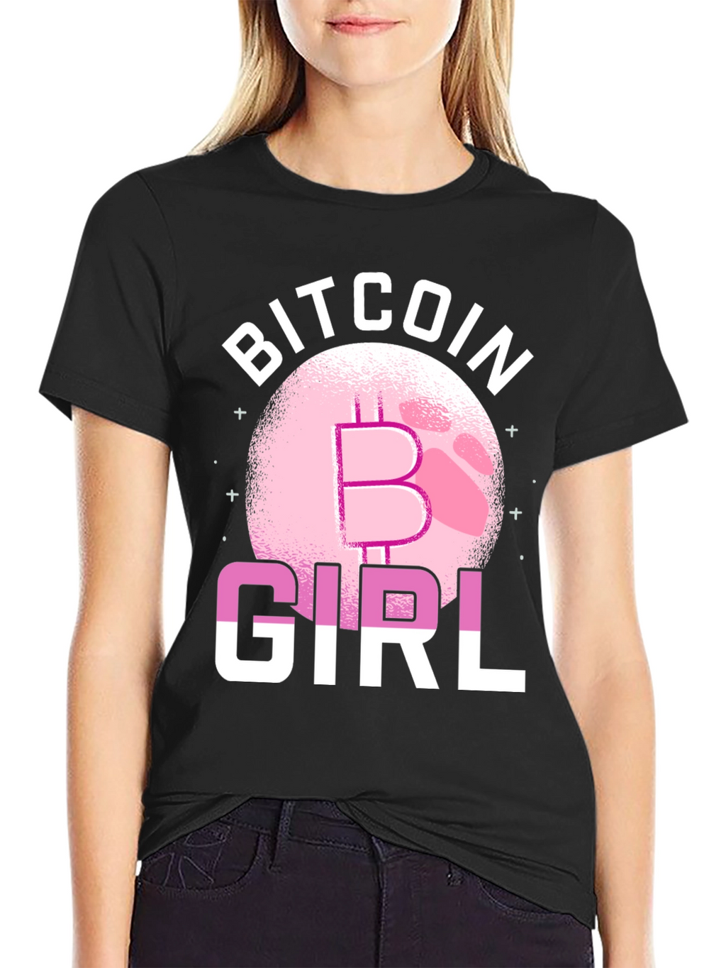 Bitcoin Girl Graphic T-Shirt - Crypto Fan Fashion
