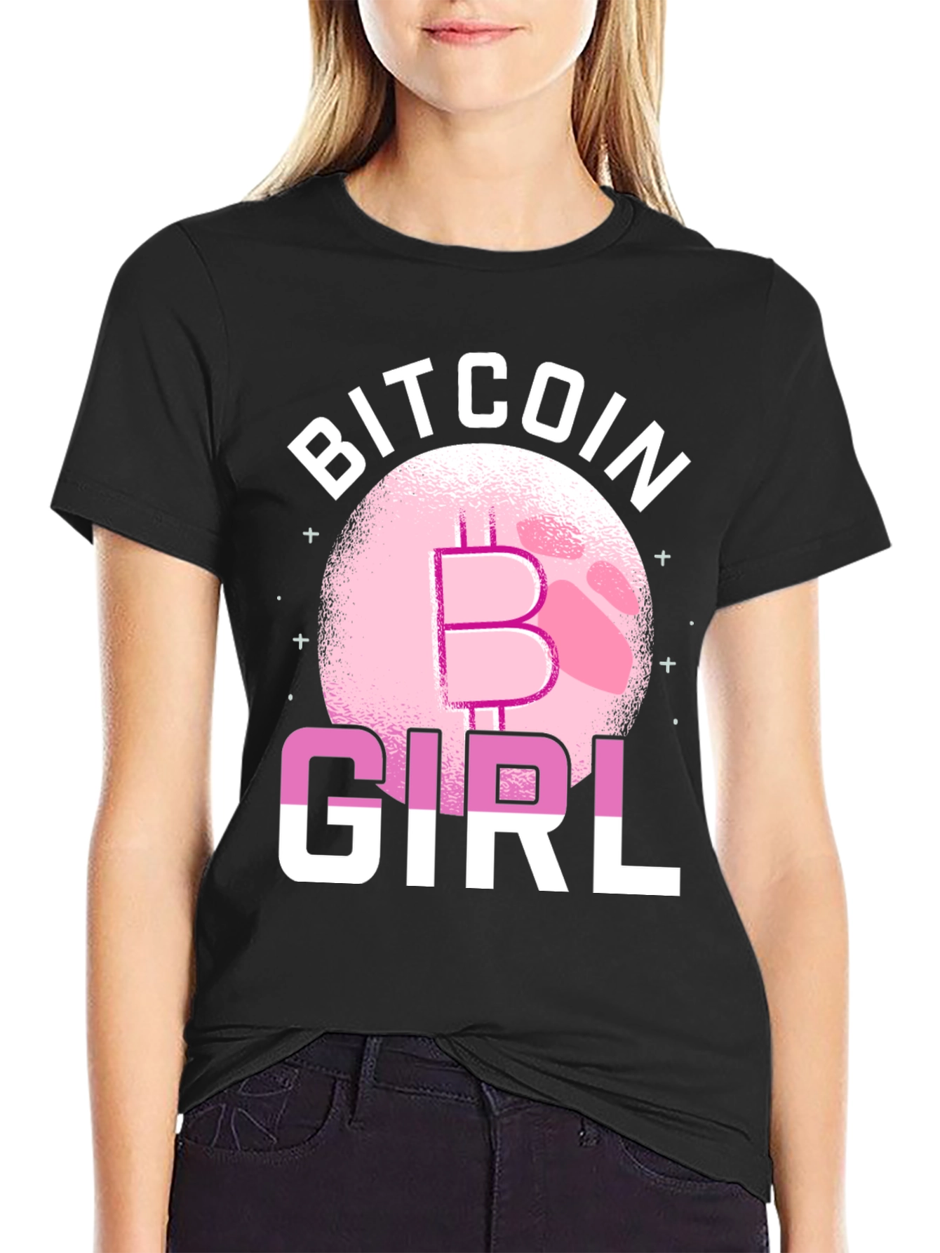 Bitcoin Girl Graphic T-Shirt - Crypto Fan Fashion