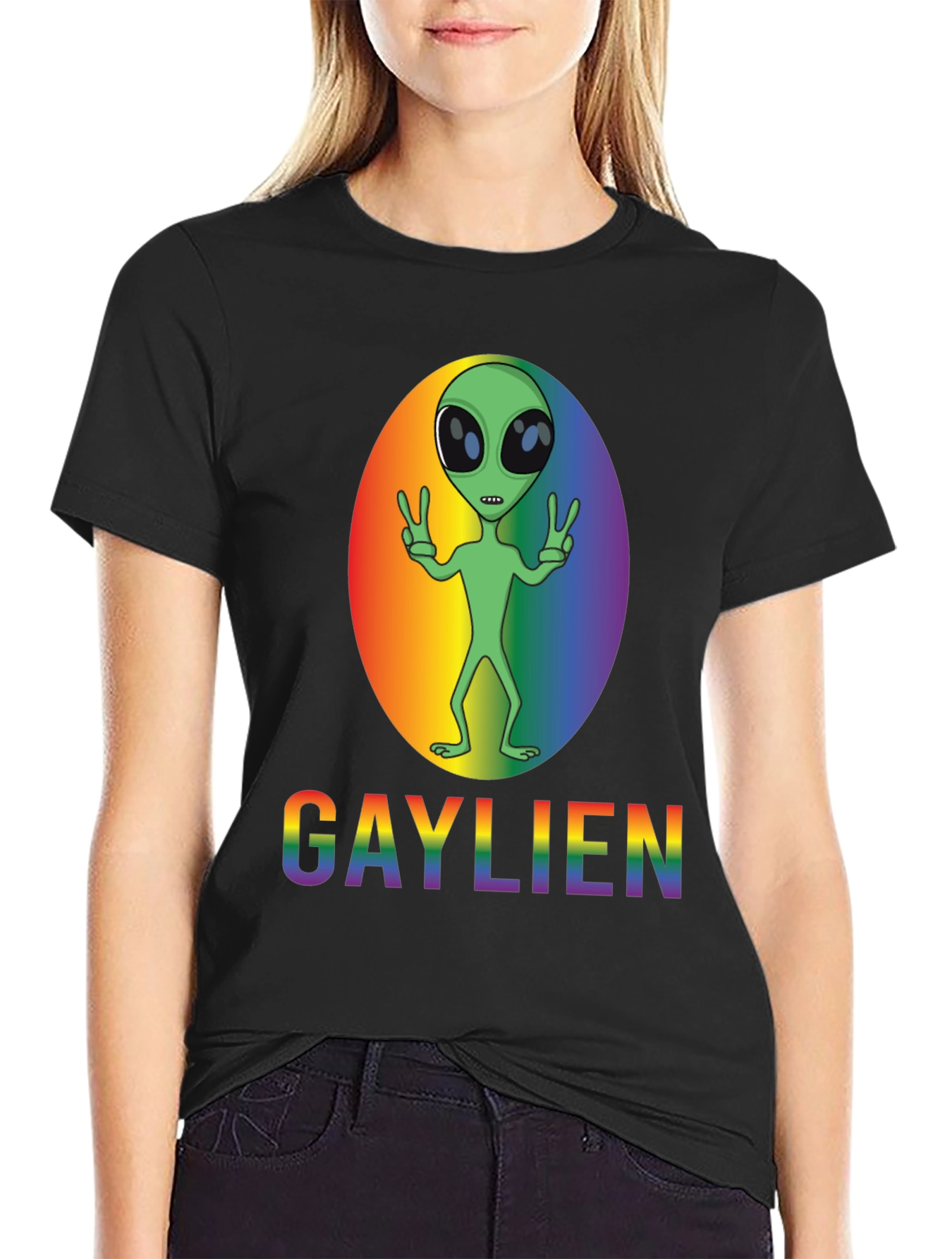 Gaylien Pride T-Shirt - LGBT Alien Rainbow Tee