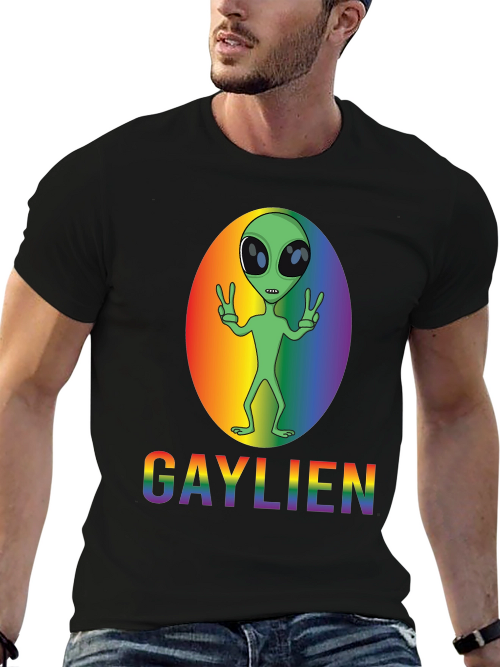 Gaylien Pride T-Shirt - LGBT Alien Rainbow Tee
