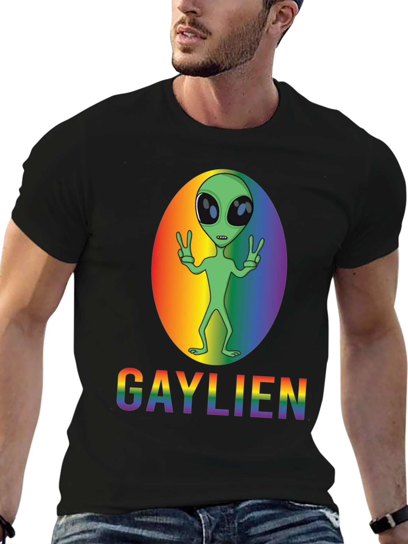 Gaylien Pride T-Shirt - LGBT Alien Rainbow Tee