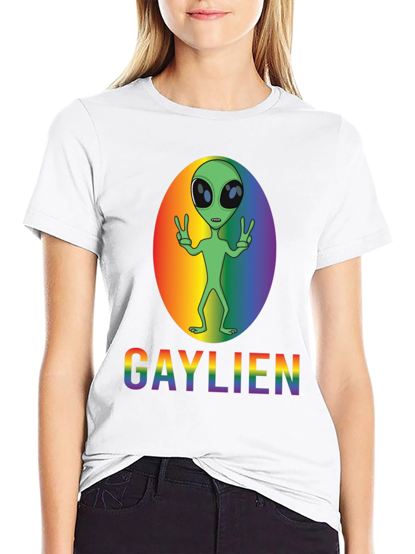 Gaylien Pride T-Shirt - LGBT Alien Rainbow Tee