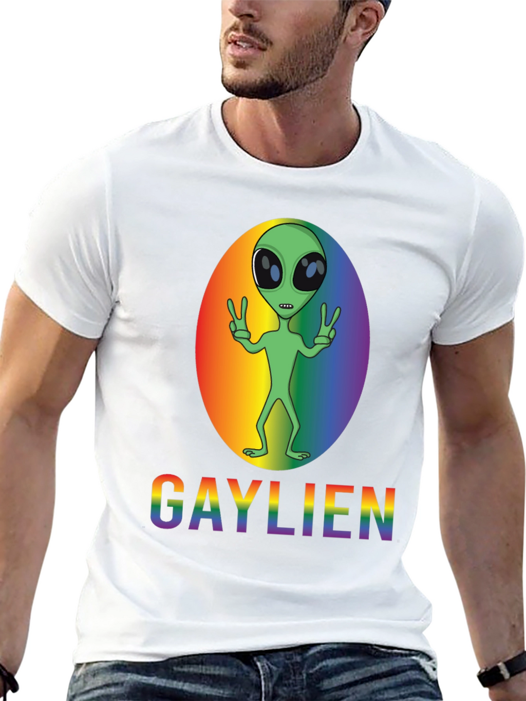 Gaylien Pride T-Shirt - LGBT Alien Rainbow Tee