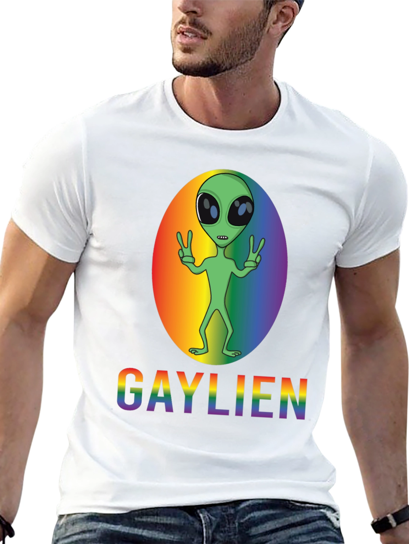 Gaylien Pride T-Shirt - LGBT Alien Rainbow Tee
