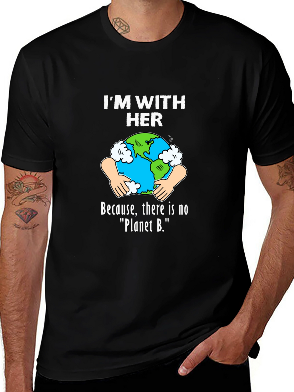 Im With Her Earth Graphic T-Shirt