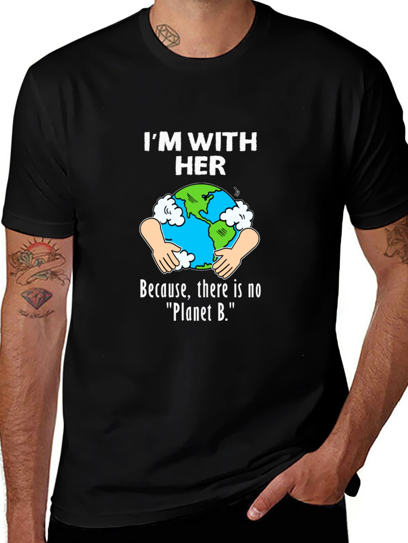 Im With Her Earth Graphic T-Shirt