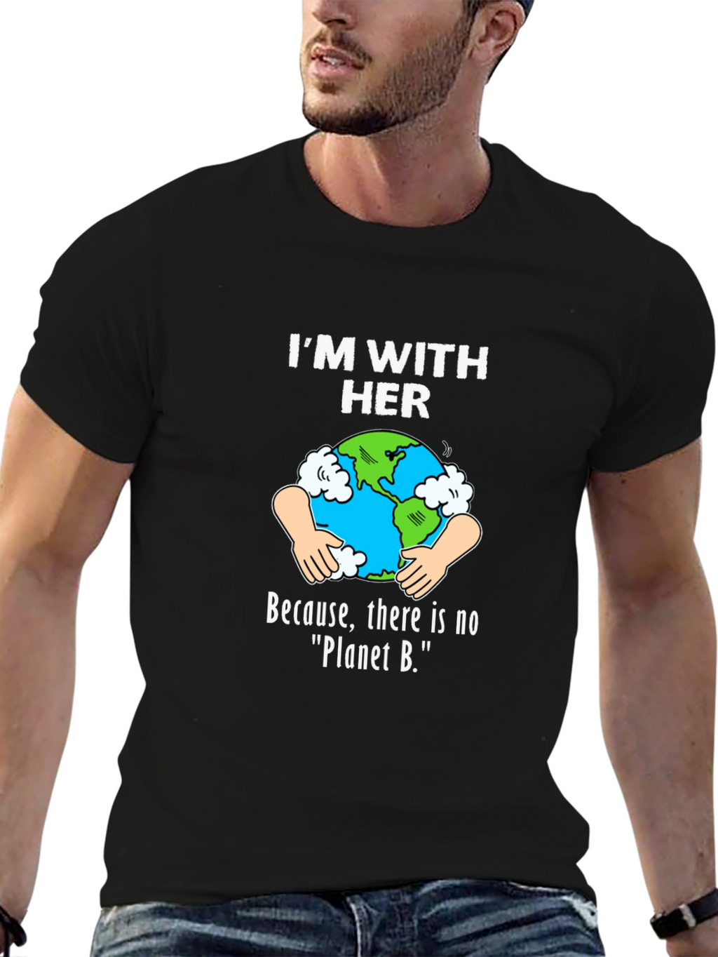 Im With Her Earth Graphic T-Shirt