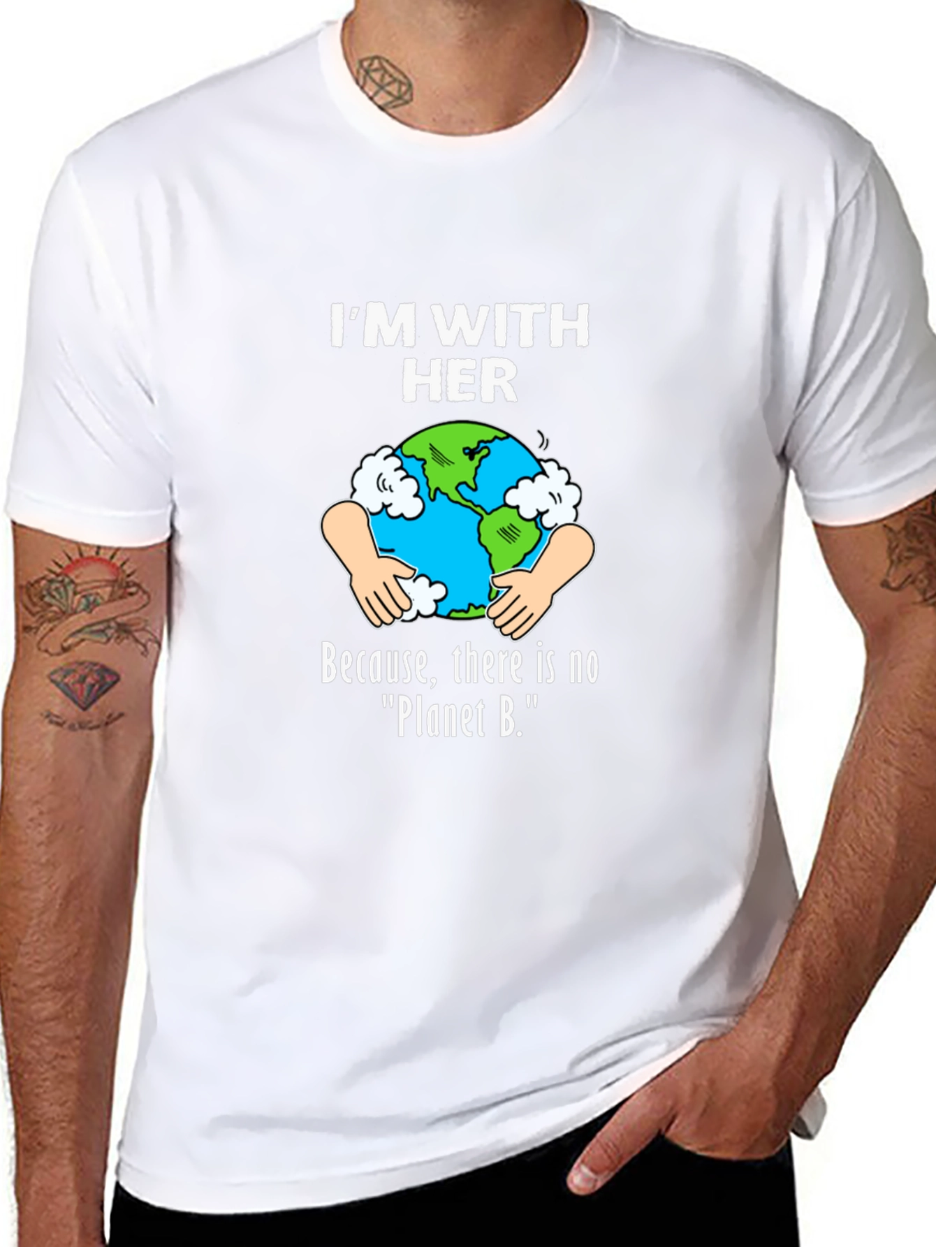 Im With Her Earth Graphic T-Shirt