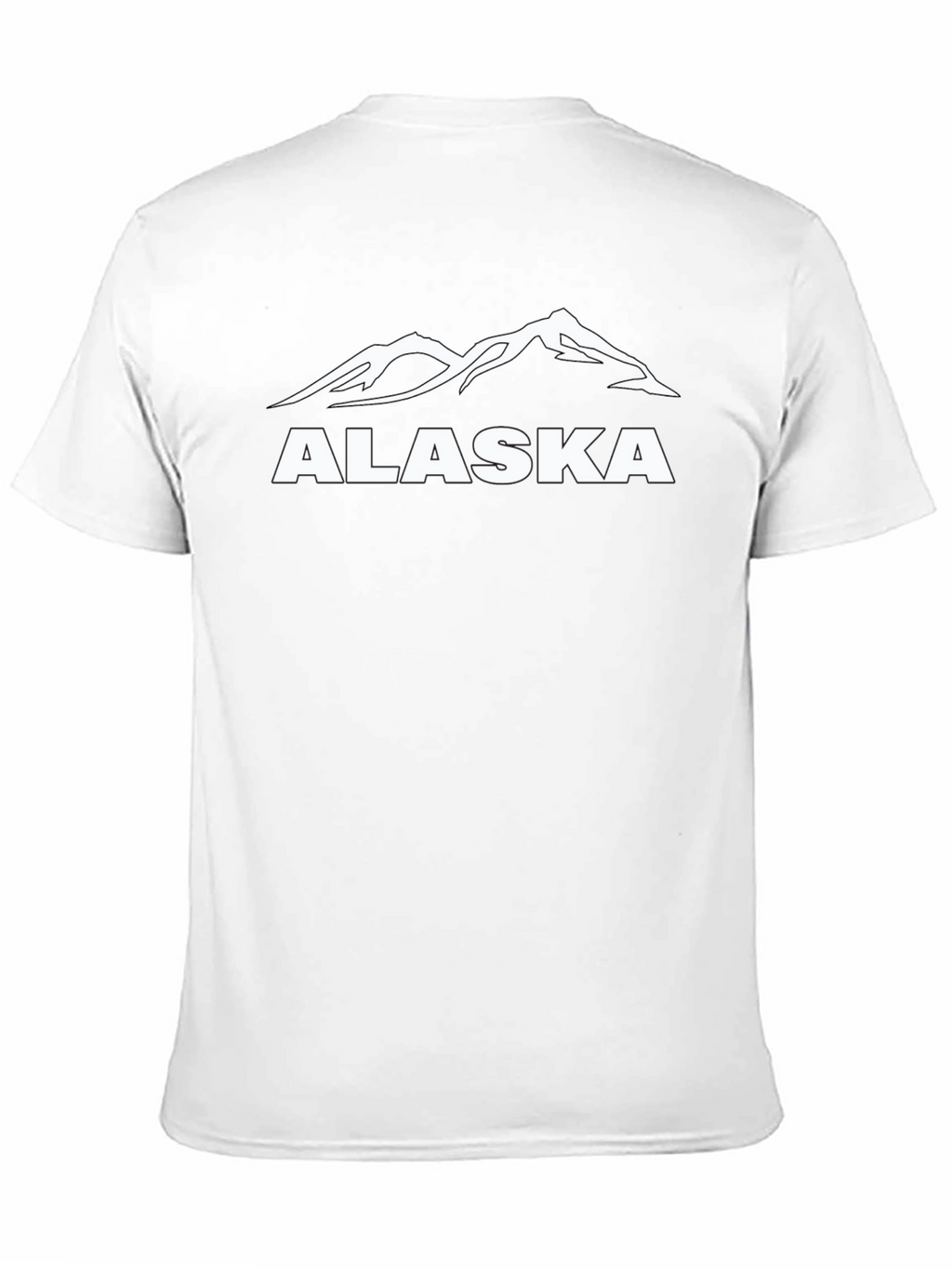 Alaska Mountain Graphic Tee - Black Cotton