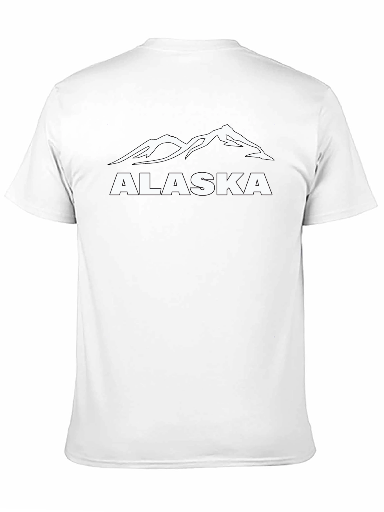 Alaska Mountain Graphic Tee - Black Cotton
