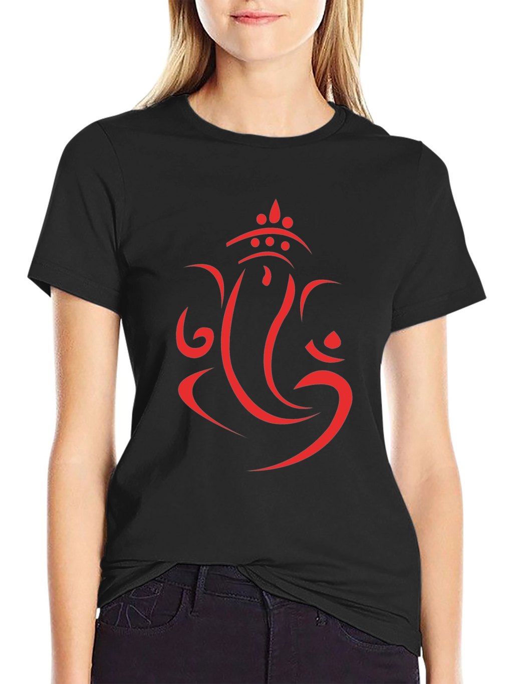 Ganesh Graphic Tee - Black Cotton T-Shirt