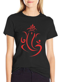 Ganesh Graphic Tee - Black Cotton T-Shirt
