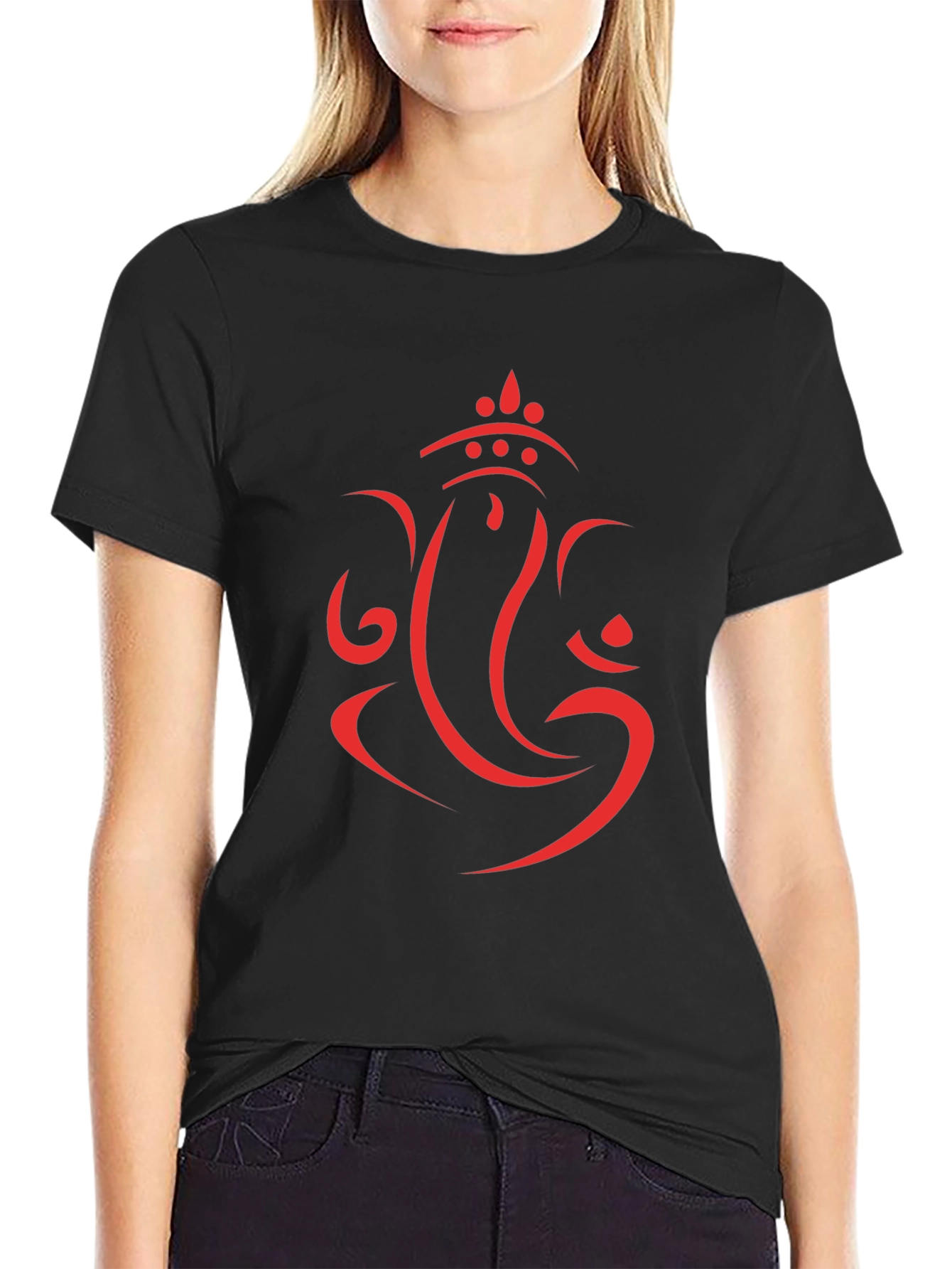 Ganesh Graphic Tee - Black Cotton T-Shirt