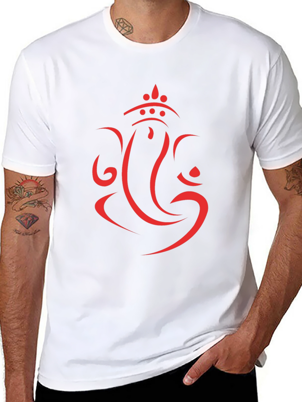 Ganesh Graphic Tee - Black Cotton T-Shirt