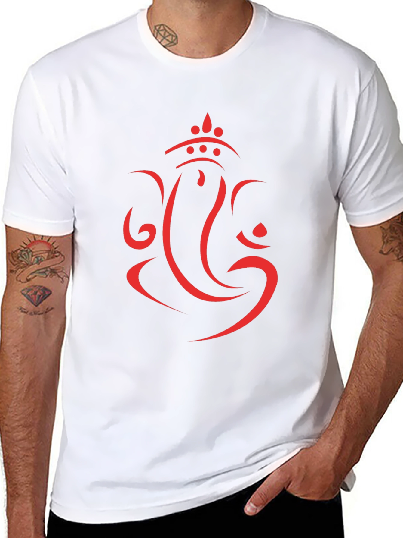 Ganesh Graphic Tee - Black Cotton T-Shirt