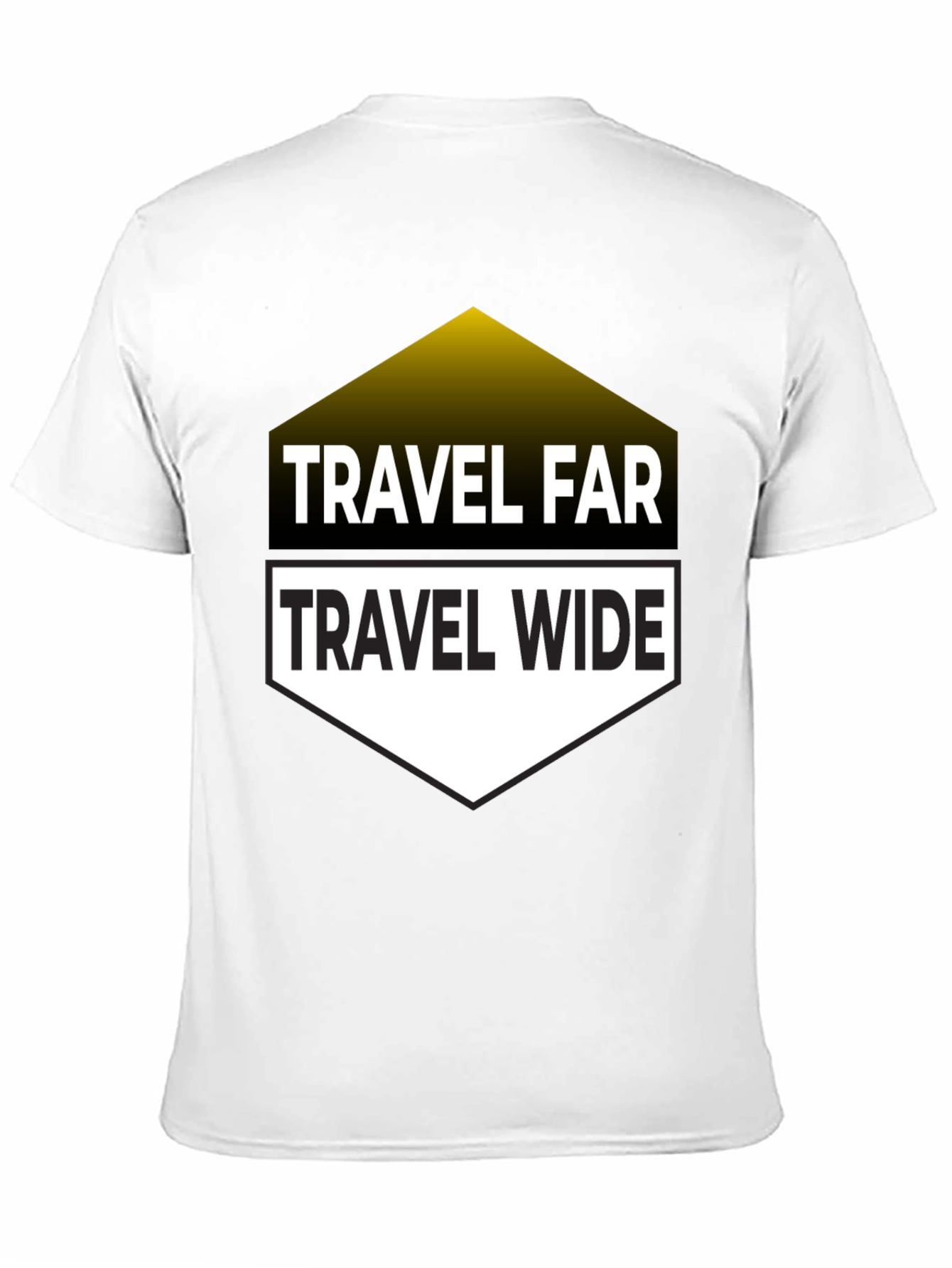 Travel Far Travel Wide Black Graphic T-Shirt