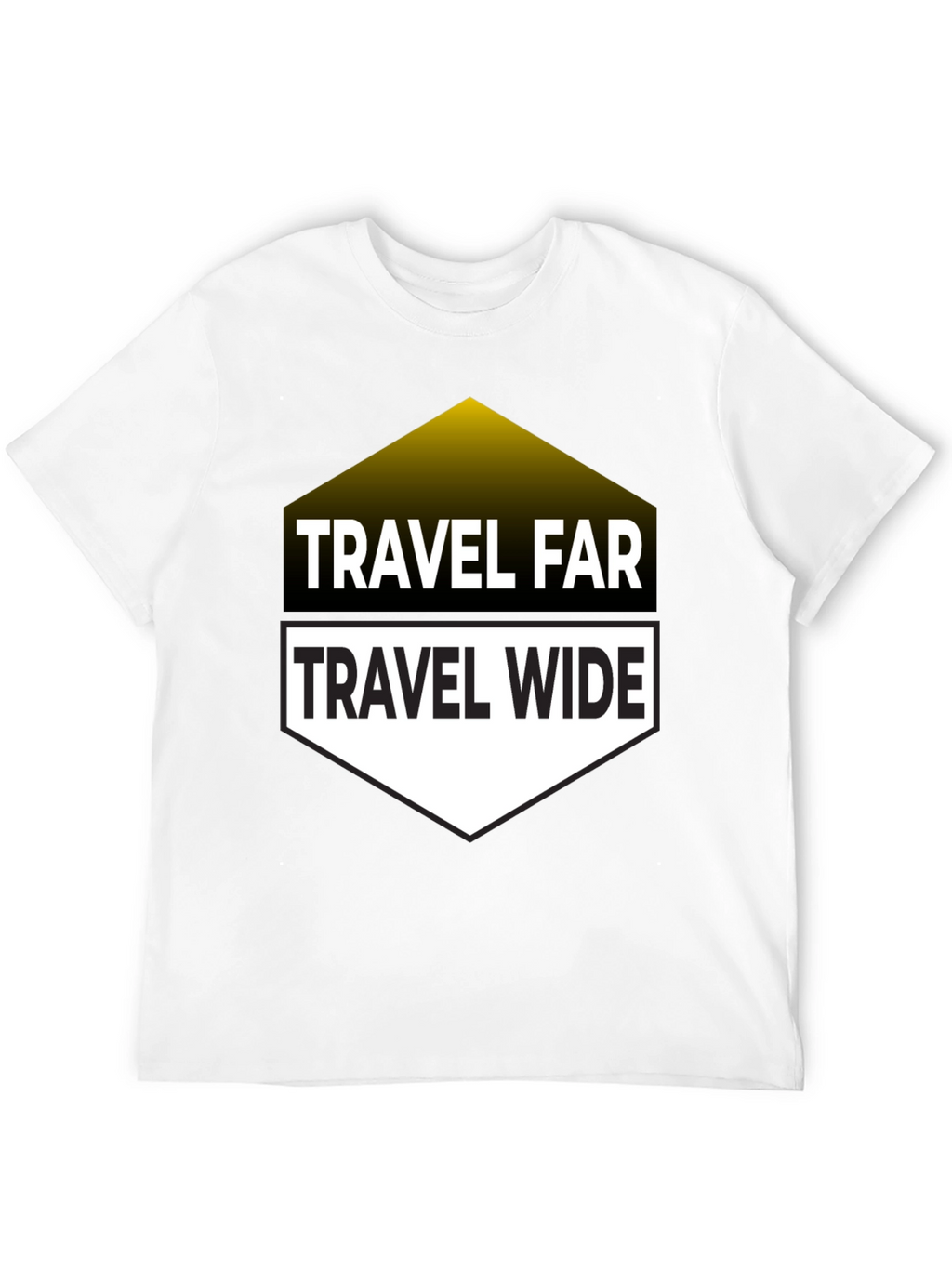 Travel Far Travel Wide Black Graphic T-Shirt