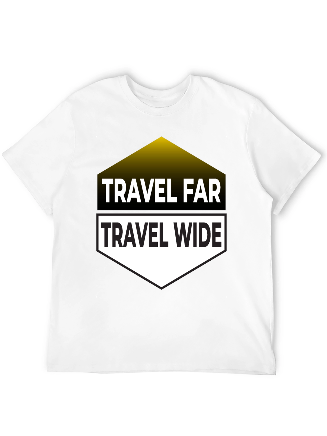 Travel Far Travel Wide Black Graphic T-Shirt