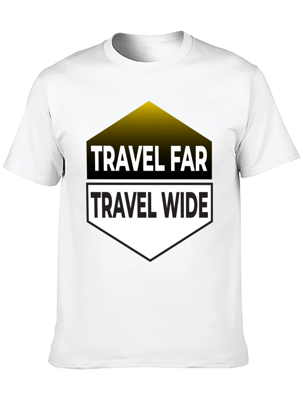 Travel Far Travel Wide Black Graphic T-Shirt