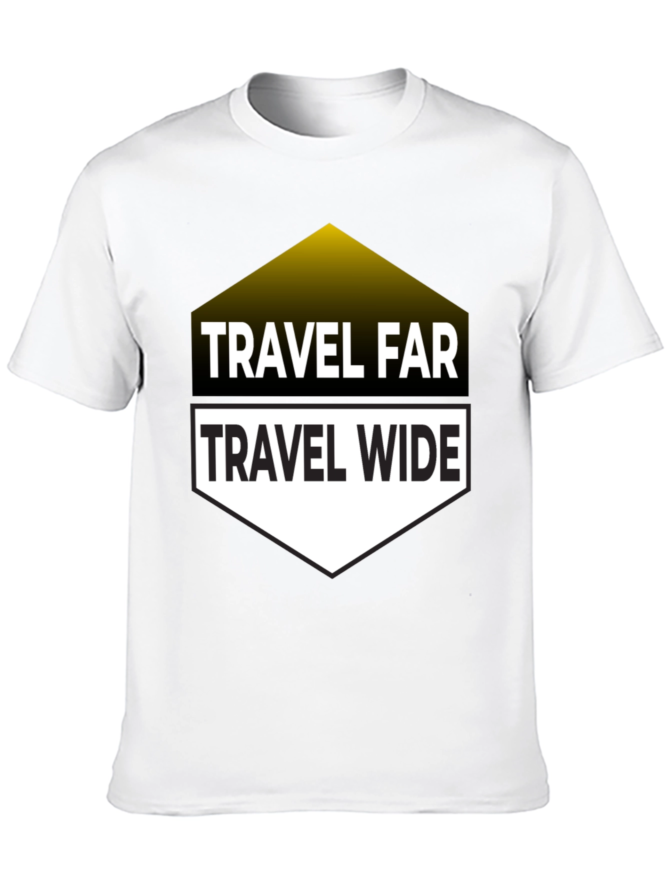 Travel Far Travel Wide Black Graphic T-Shirt