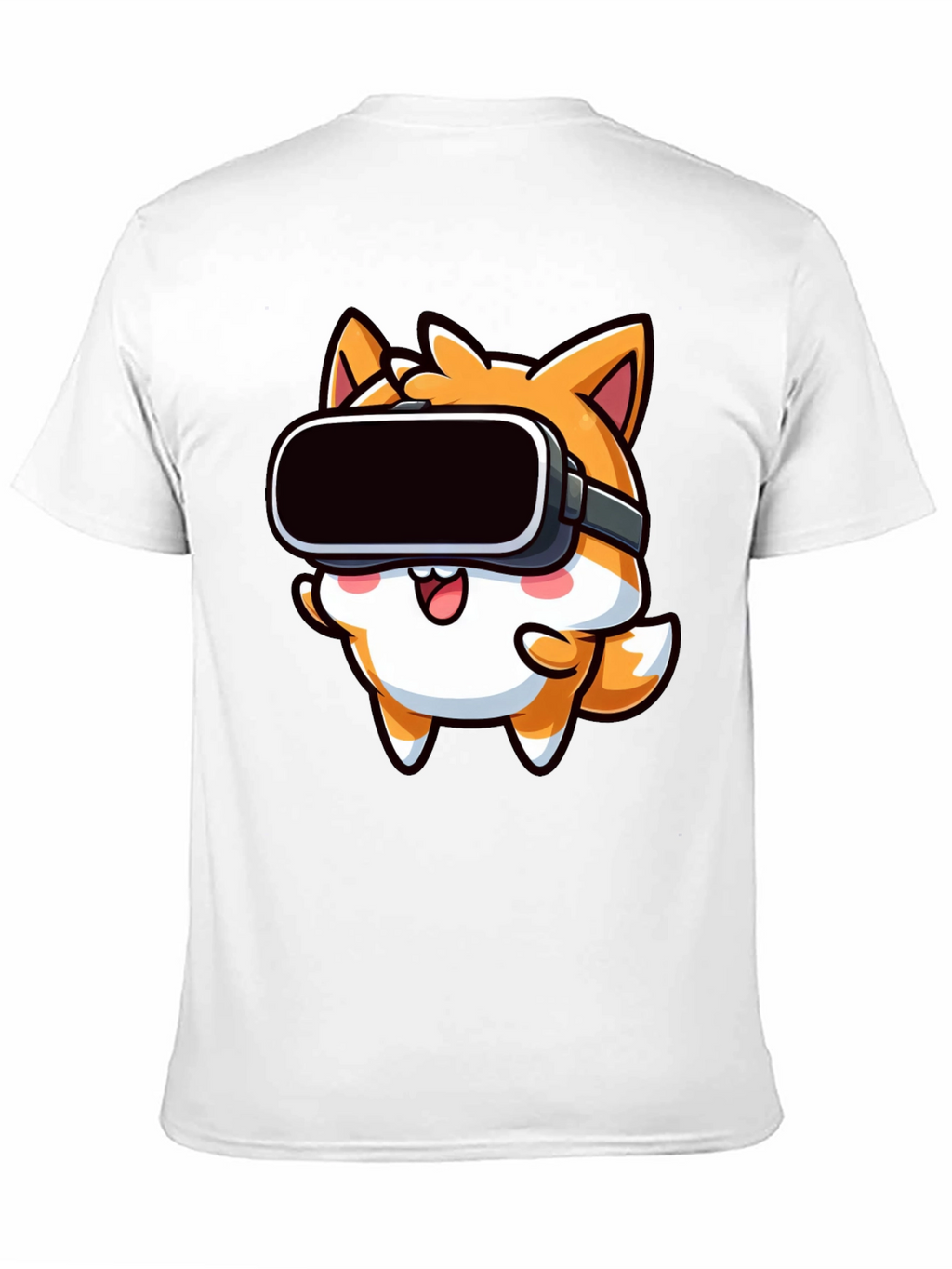 VR Fox Black T-Shirt - Cute Gamer Tee