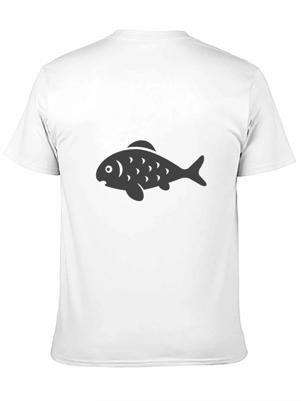 Black T-Shirt with Gray Fish Graphic