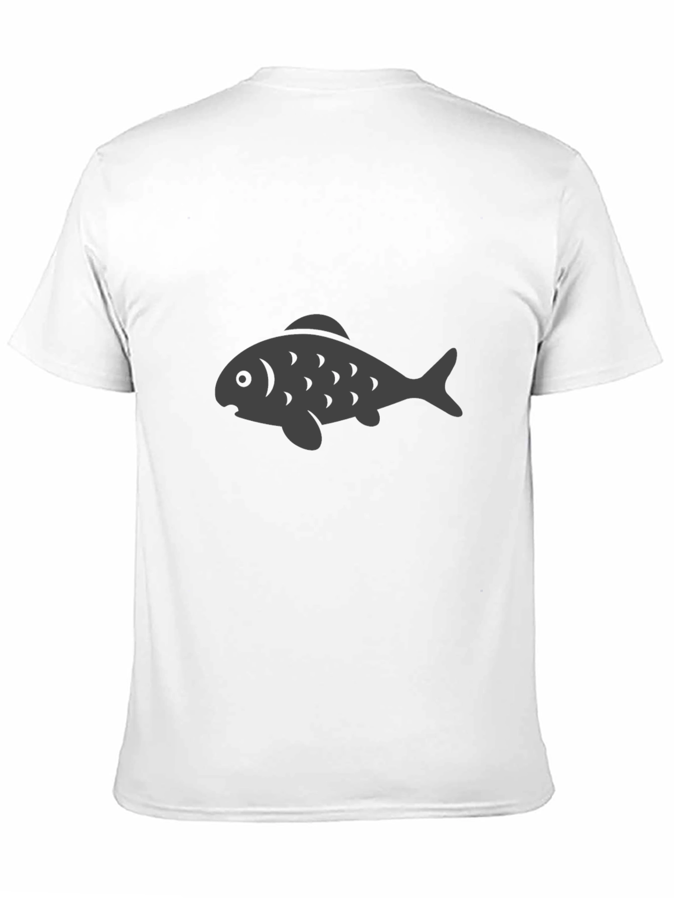 Black T-Shirt with Gray Fish Graphic