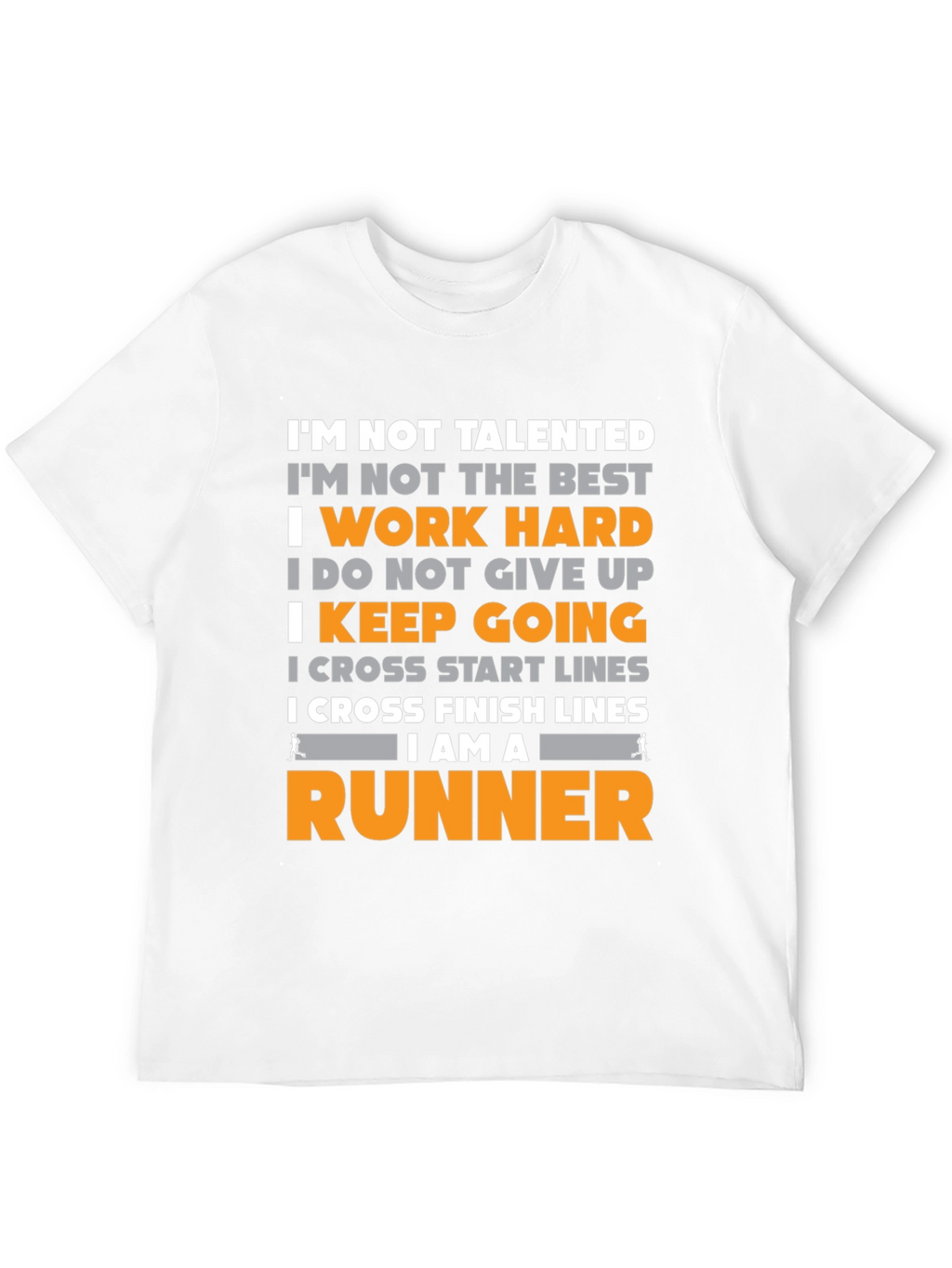 Runner Motivation T-Shirt - Work Hard Keep Going