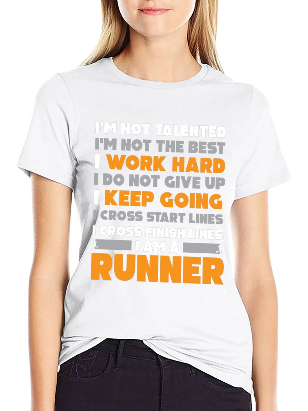 Runner Motivation T-Shirt - Work Hard Keep Going