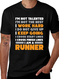Runner Motivation T-Shirt - Work Hard Keep Going