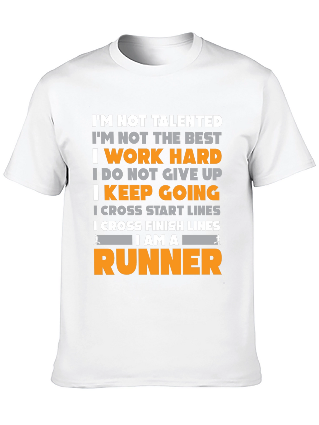 Runner Motivation T-Shirt - Work Hard Keep Going