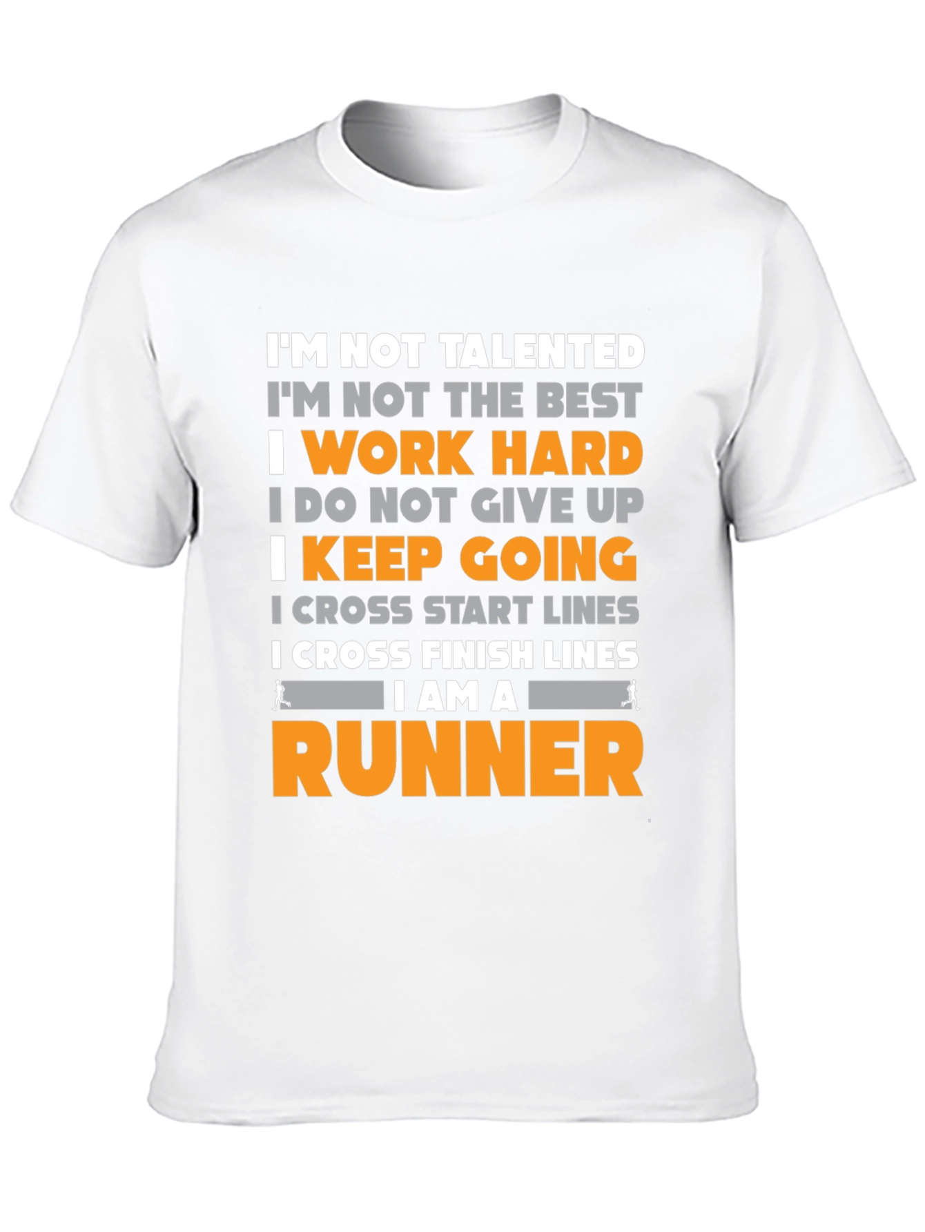 Runner Motivation T-Shirt - Work Hard Keep Going