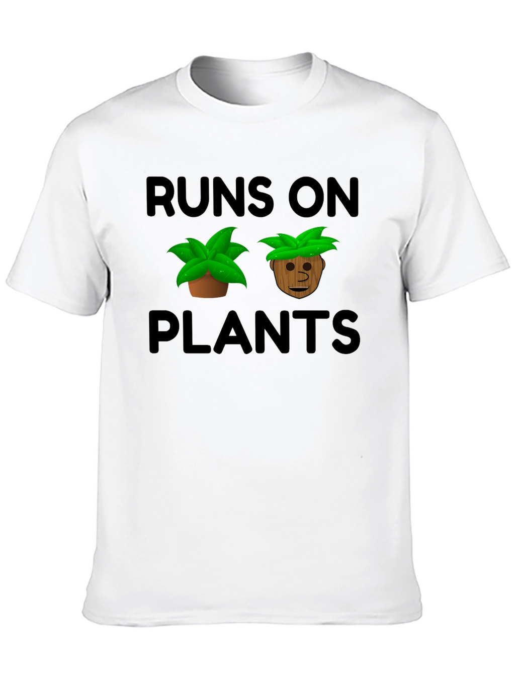 Runs On Plants Graphic T-Shirt Vegan Tee