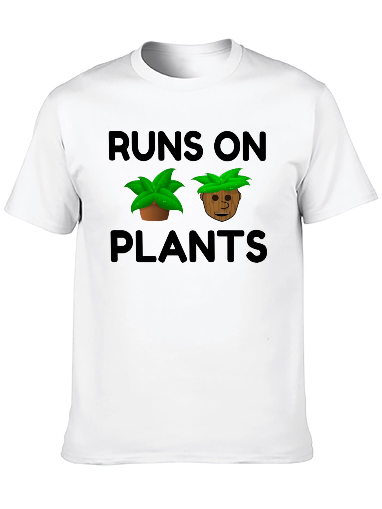 Runs On Plants Graphic T-Shirt Vegan Tee