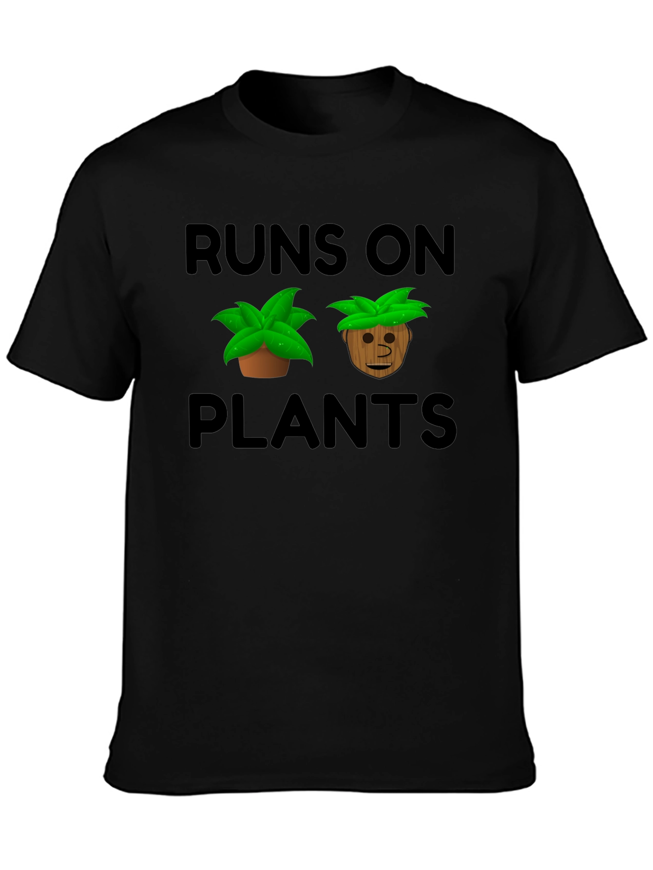 Runs On Plants Graphic T-Shirt Vegan Tee