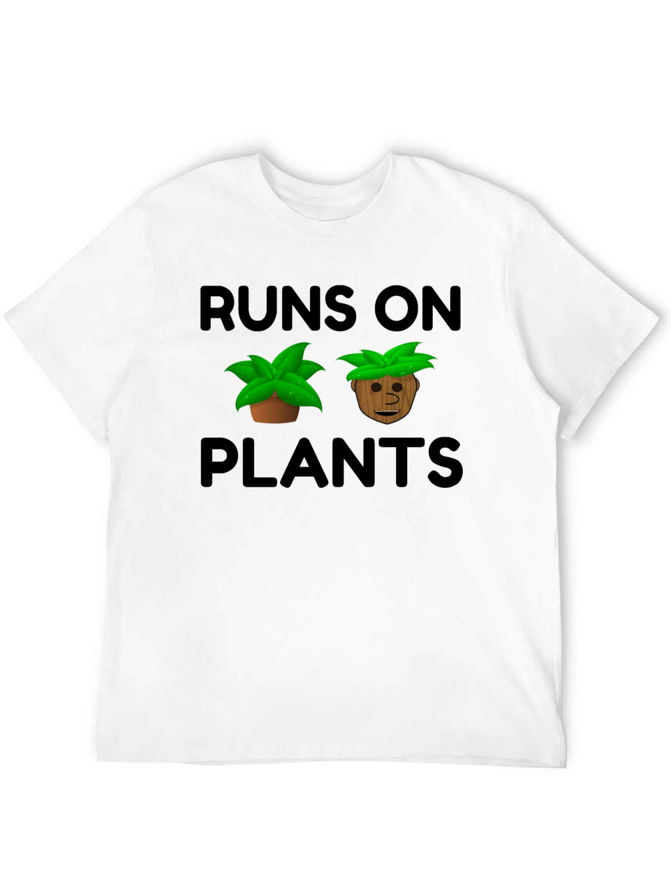 Runs On Plants Graphic T-Shirt Vegan Tee