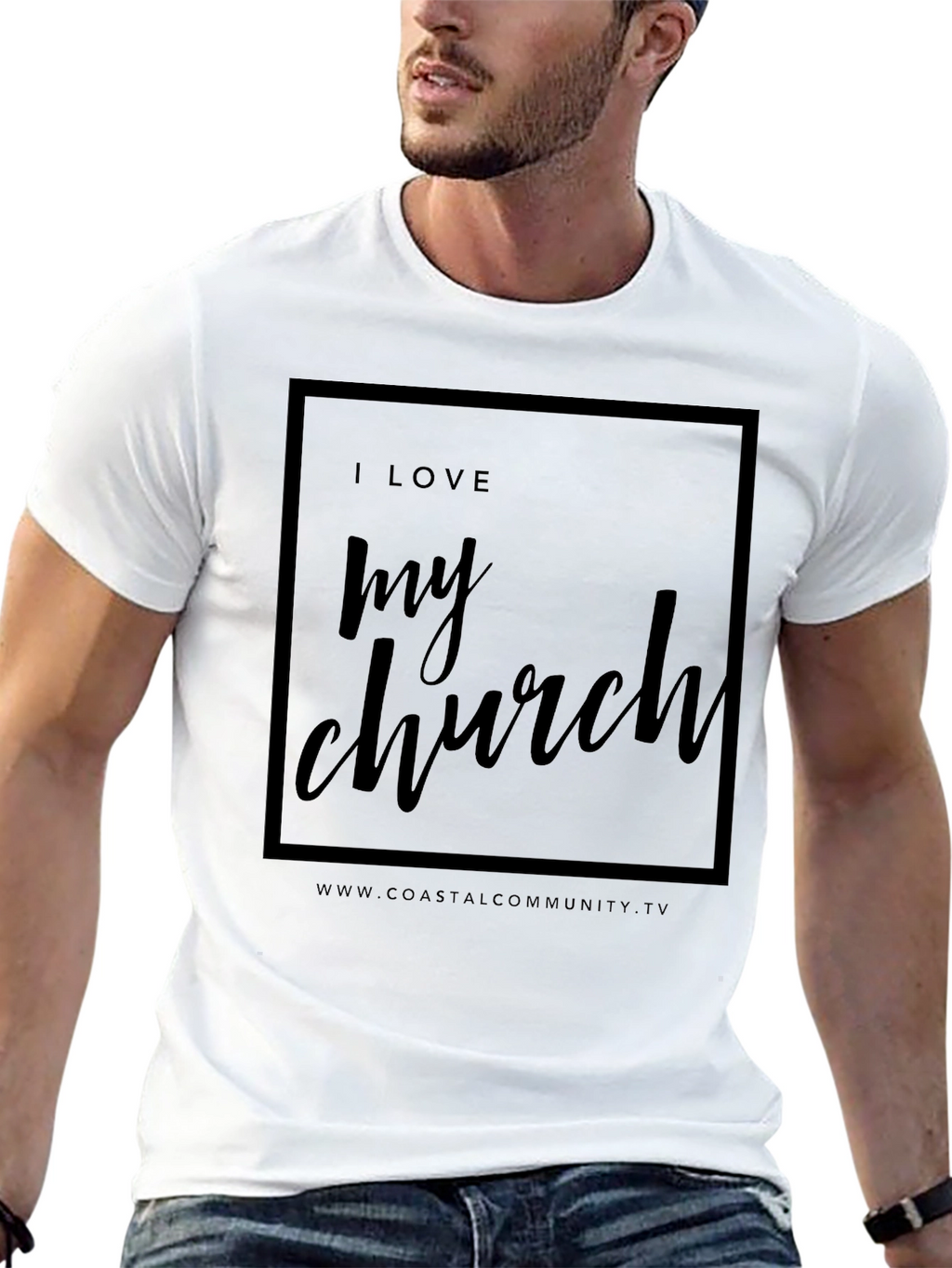 I Love My Church Black Tee