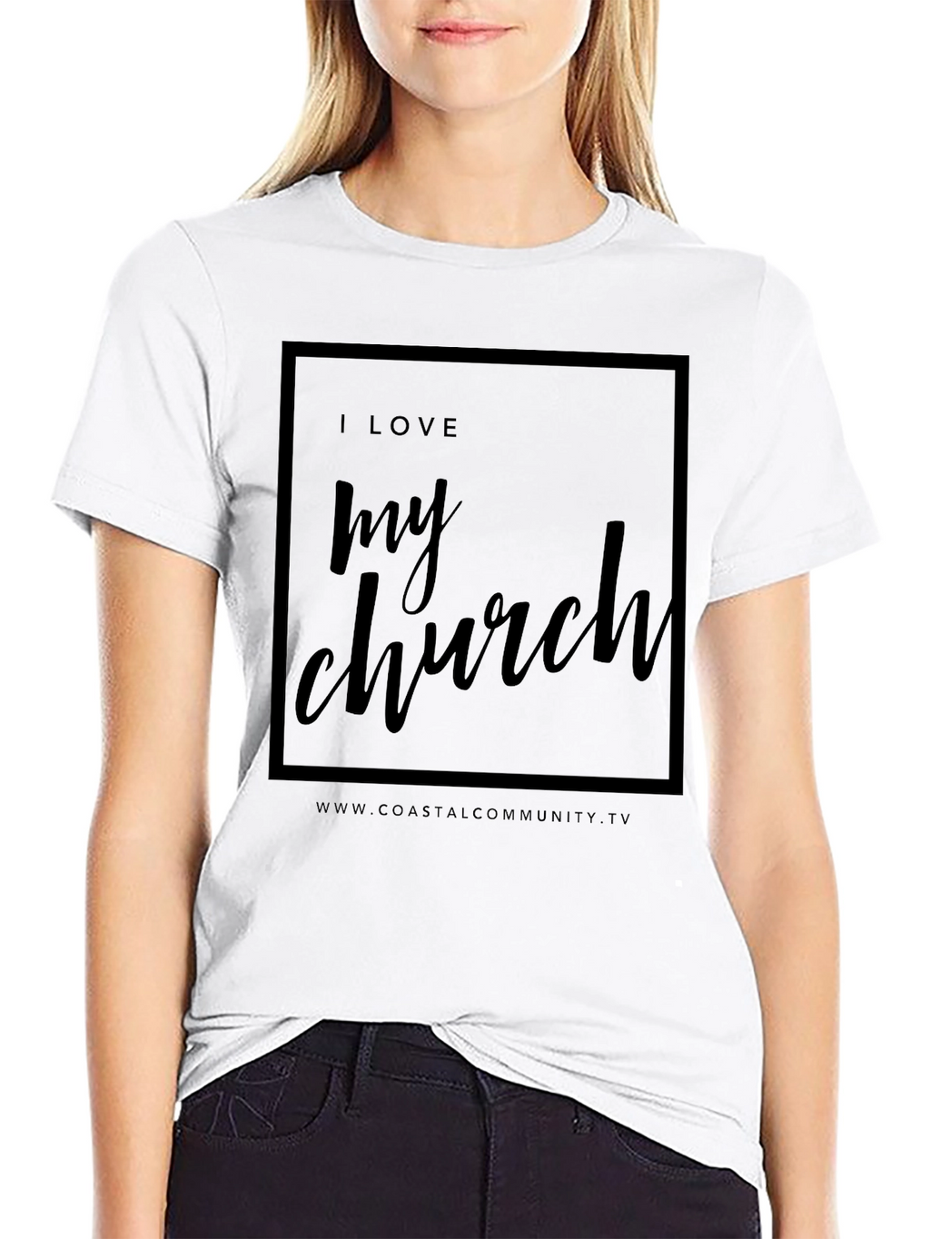 I Love My Church Black Tee