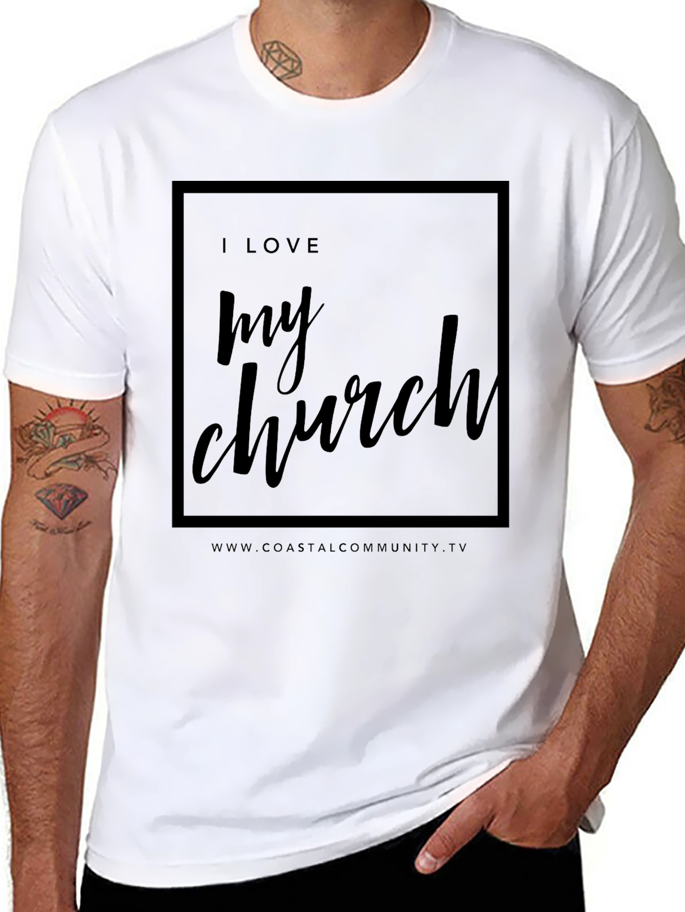 I Love My Church Black Tee