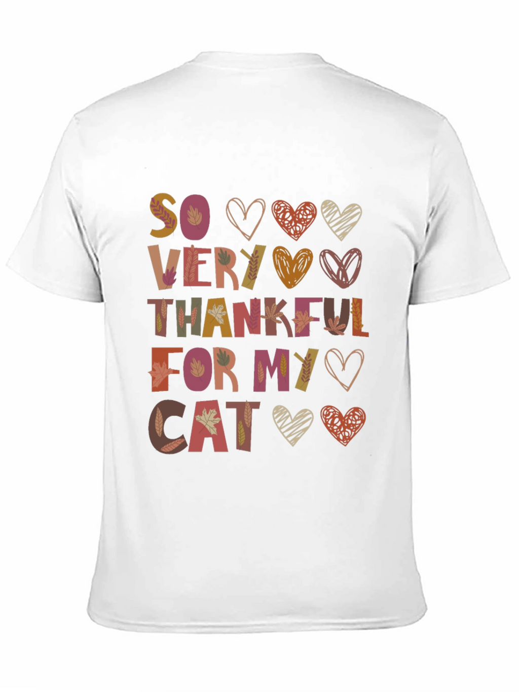 Thankful For My Cat T-Shirt - Autumn Design