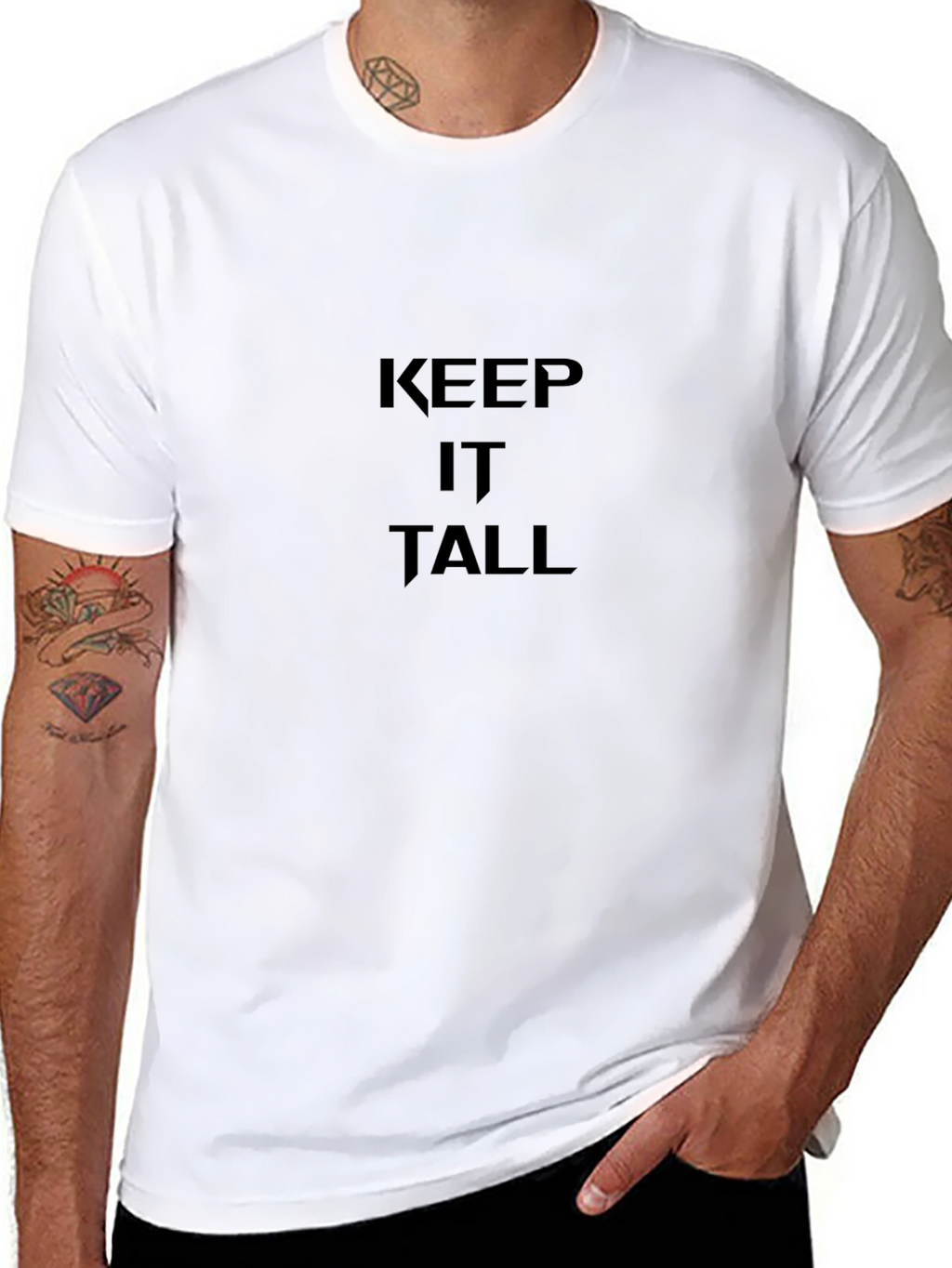 Keep It Tall Black Graphic Tee