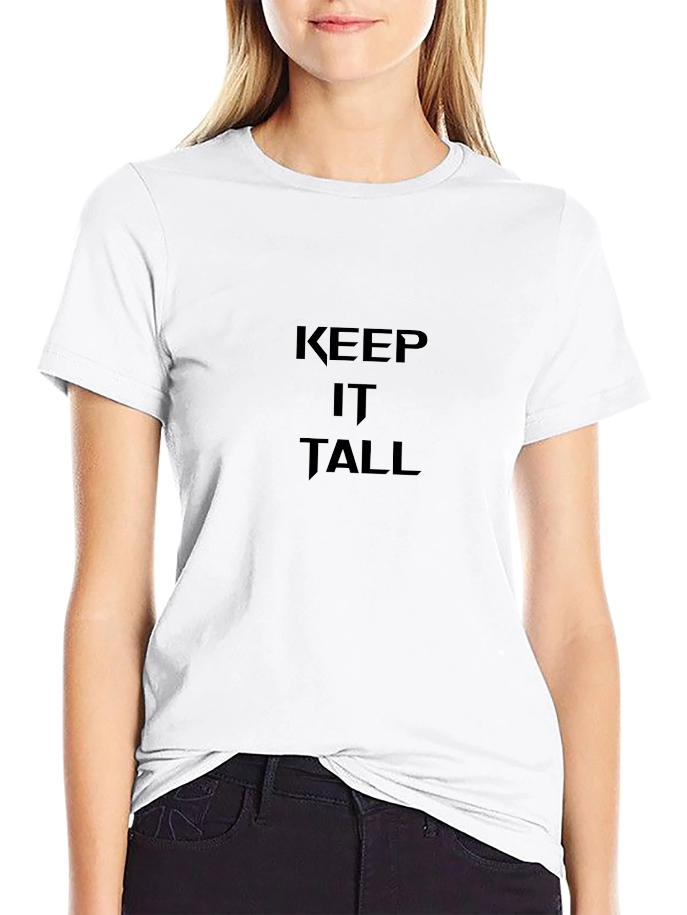 Keep It Tall Black Graphic Tee