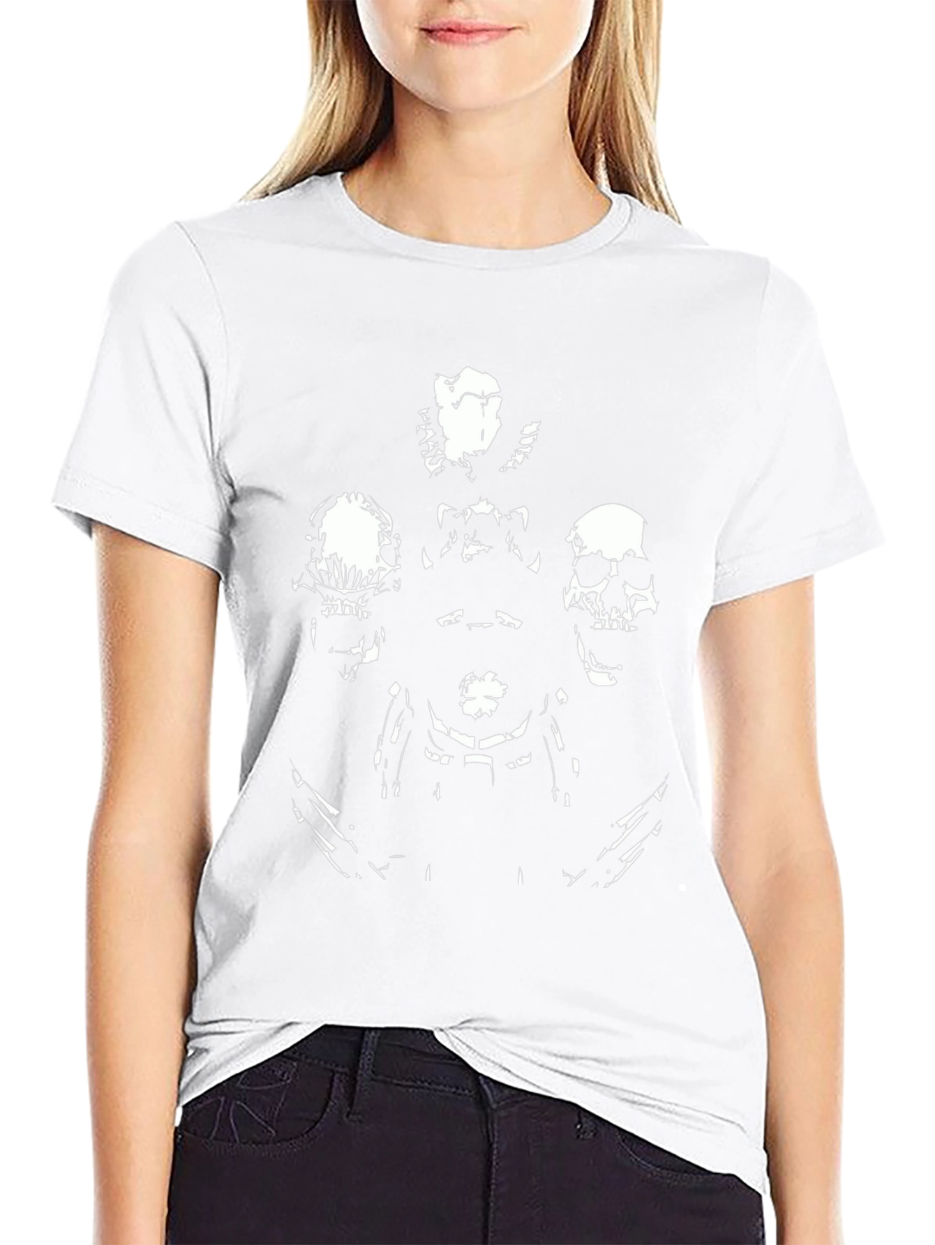 Skulls Graphic Print Mens Black T-Shirt