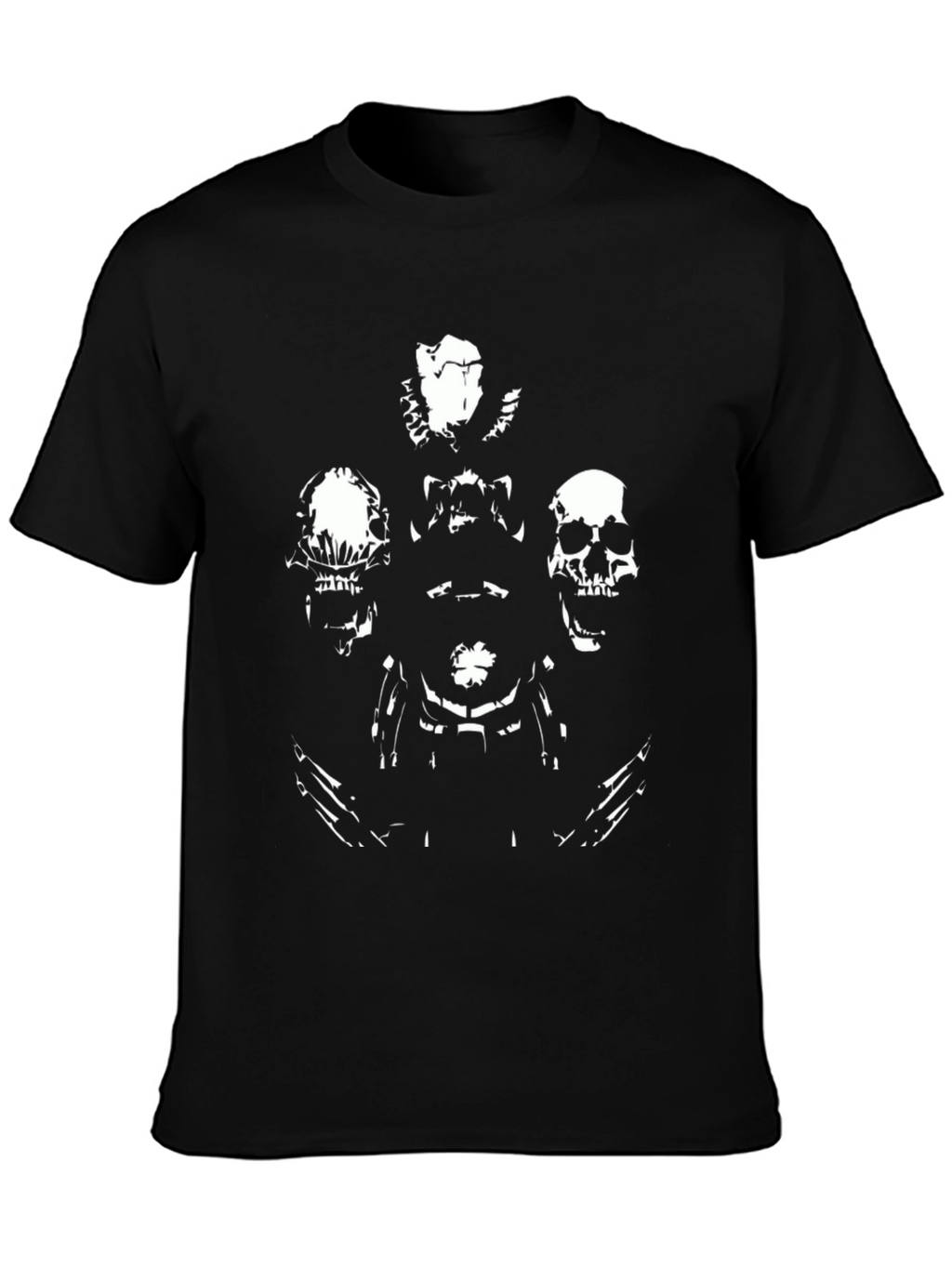 Skulls Graphic Print Mens Black T-Shirt