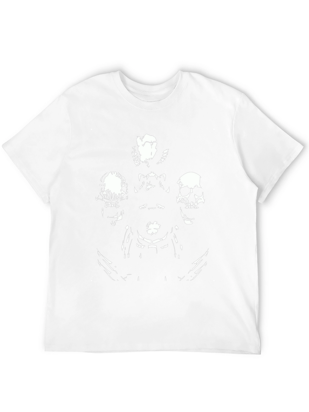 Skulls Graphic Print Mens Black T-Shirt