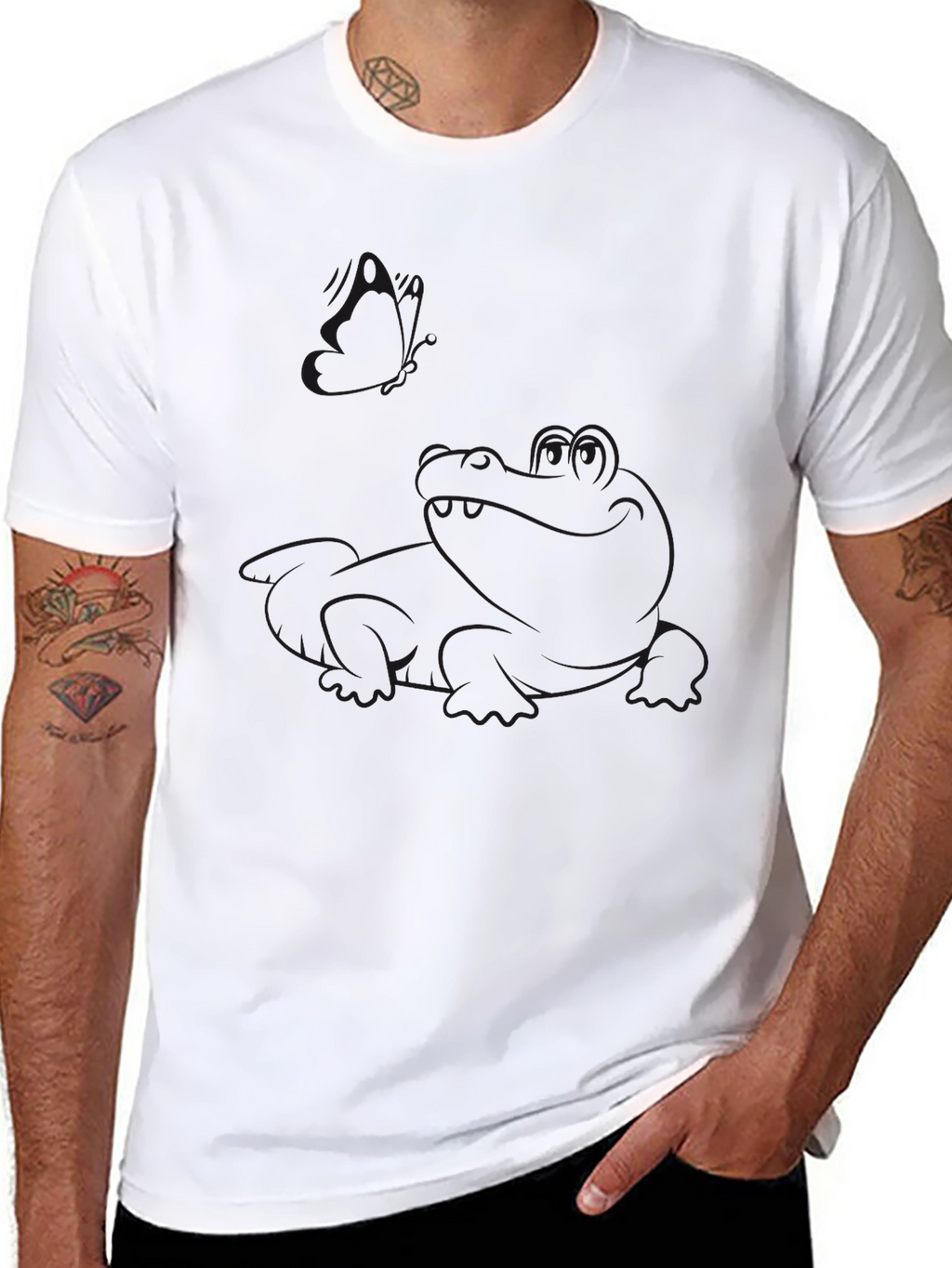 Mens Black Casual Short Sleeve T-Shirt