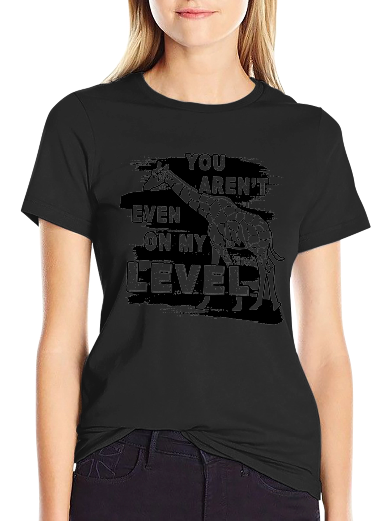 Giraffe Level T-Shirt - Funny Sarcastic Tee