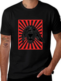 Dog Graphic Tee - Red Rays Black Shirt